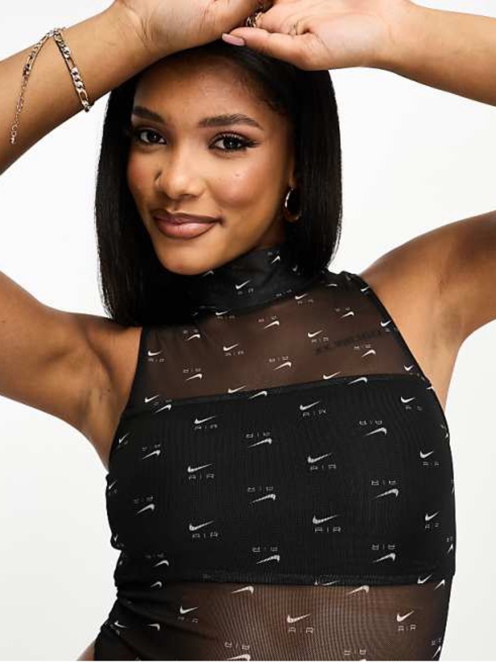 Nike Black Sheer Sleeveless bodysuit